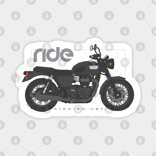 Ride 100 black black Sticker by NighOnJoy